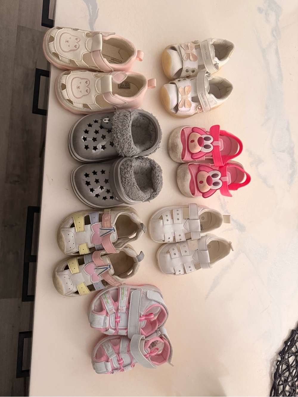Dave & Bella Kids Shoes and Sandals - Pink, Gray, White